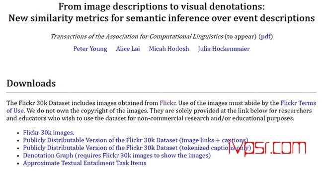 Flickr30k数据集图像标注下载教程 IT技术杂记 第2张