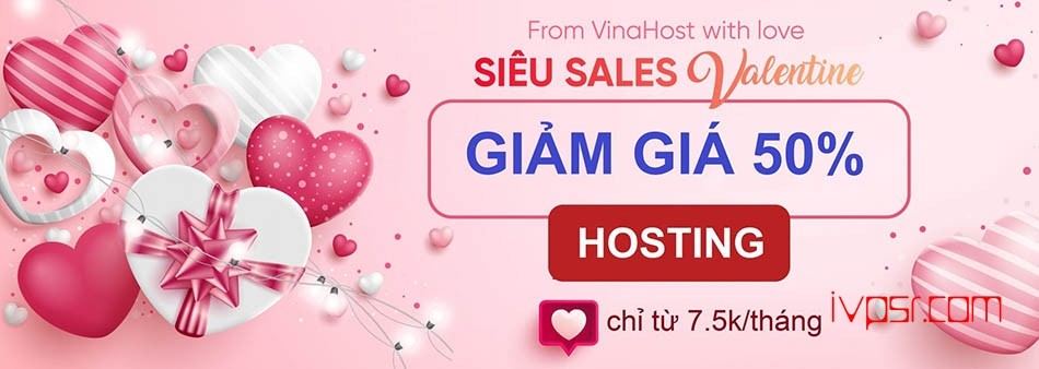 VinaHost：越南虚拟主机、低至0.75美元/月，爱情之月全场虚拟主机5折促销 优惠码 第1张