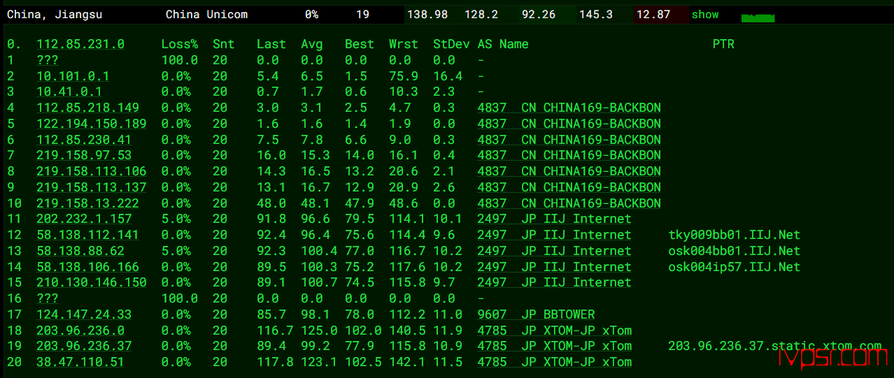 Vmiss：日本VPS简单测评，大阪机房IJJ线路，500Mbps带宽，Vmiss怎么样？分享真实测评数据 VPS测评 第13张